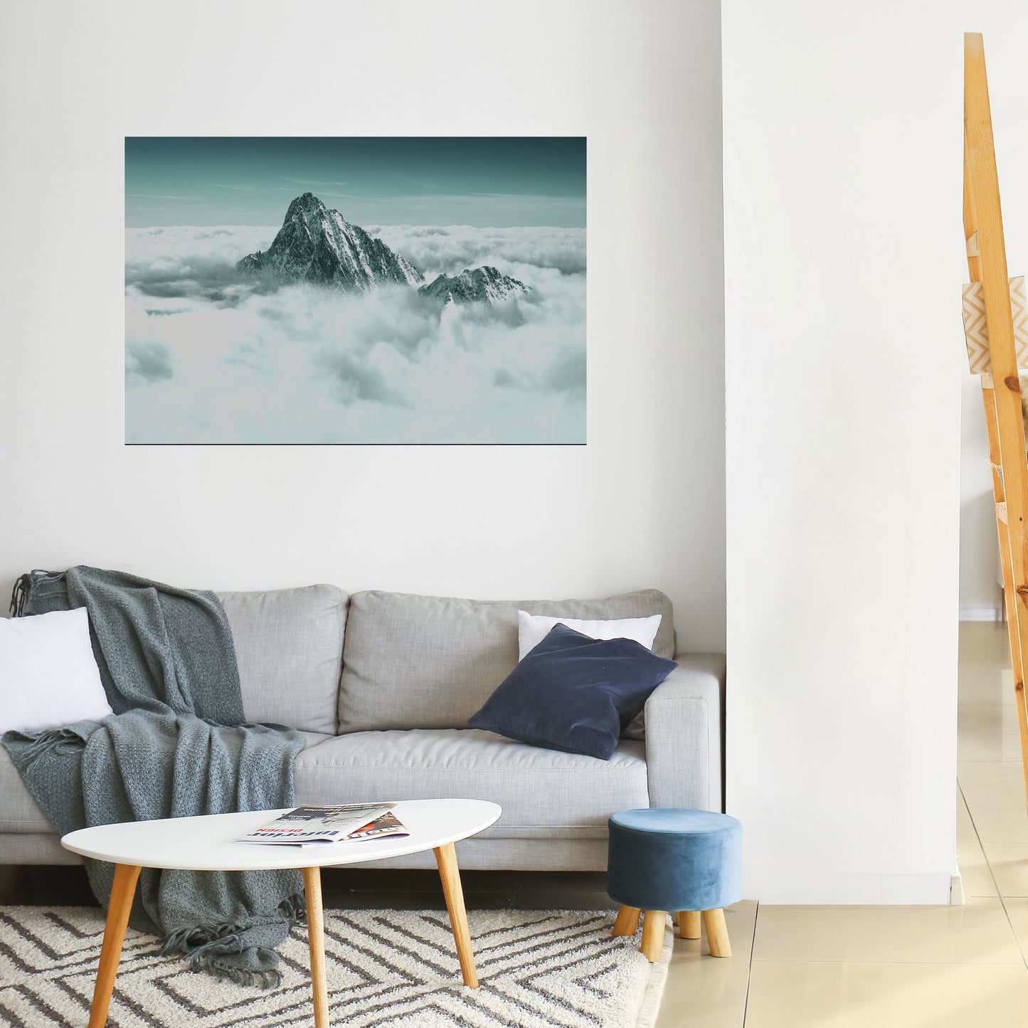 Poster orizzontale staccabile e attaccabile CLOUD-KISSED PEAK