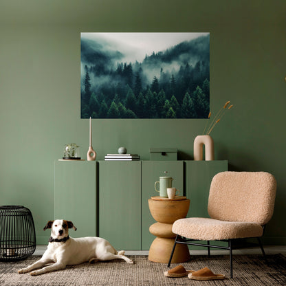 Poster orizzontale staccabile e attaccabile SUSSURRI DELLA FORESTA MISTICA