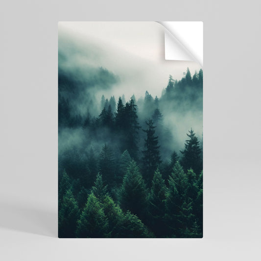 Poster verticale staccabile e attaccabile SUSSURRI DELLA FORESTA MISTICA