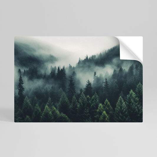 Poster orizzontale staccabile e attaccabile SUSSURRI DELLA FORESTA MISTICA