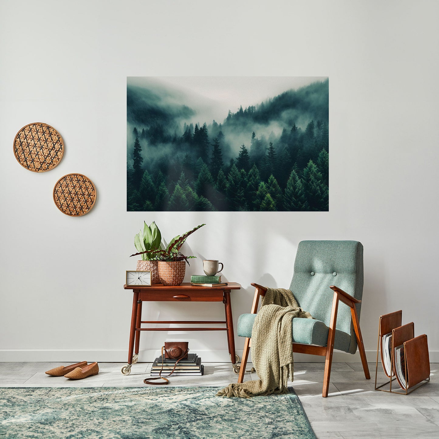 Poster orizzontale staccabile e attaccabile SUSSURRI DELLA FORESTA MISTICA