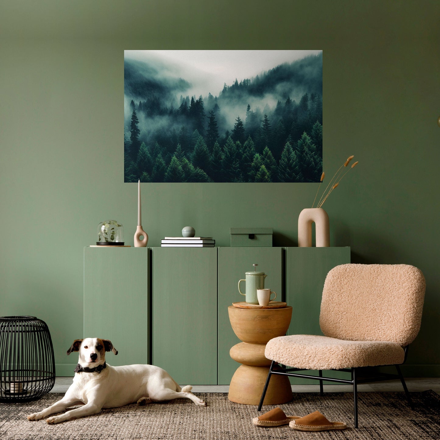 Poster orizzontale staccabile e attaccabile SUSSURRI DELLA FORESTA MISTICA