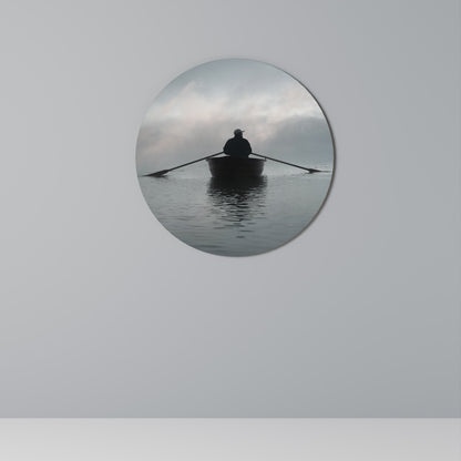 SAIL INTO THE UNKNOWN Round Wall Art