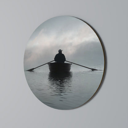 SAIL INTO THE UNKNOWN Round Wall Art