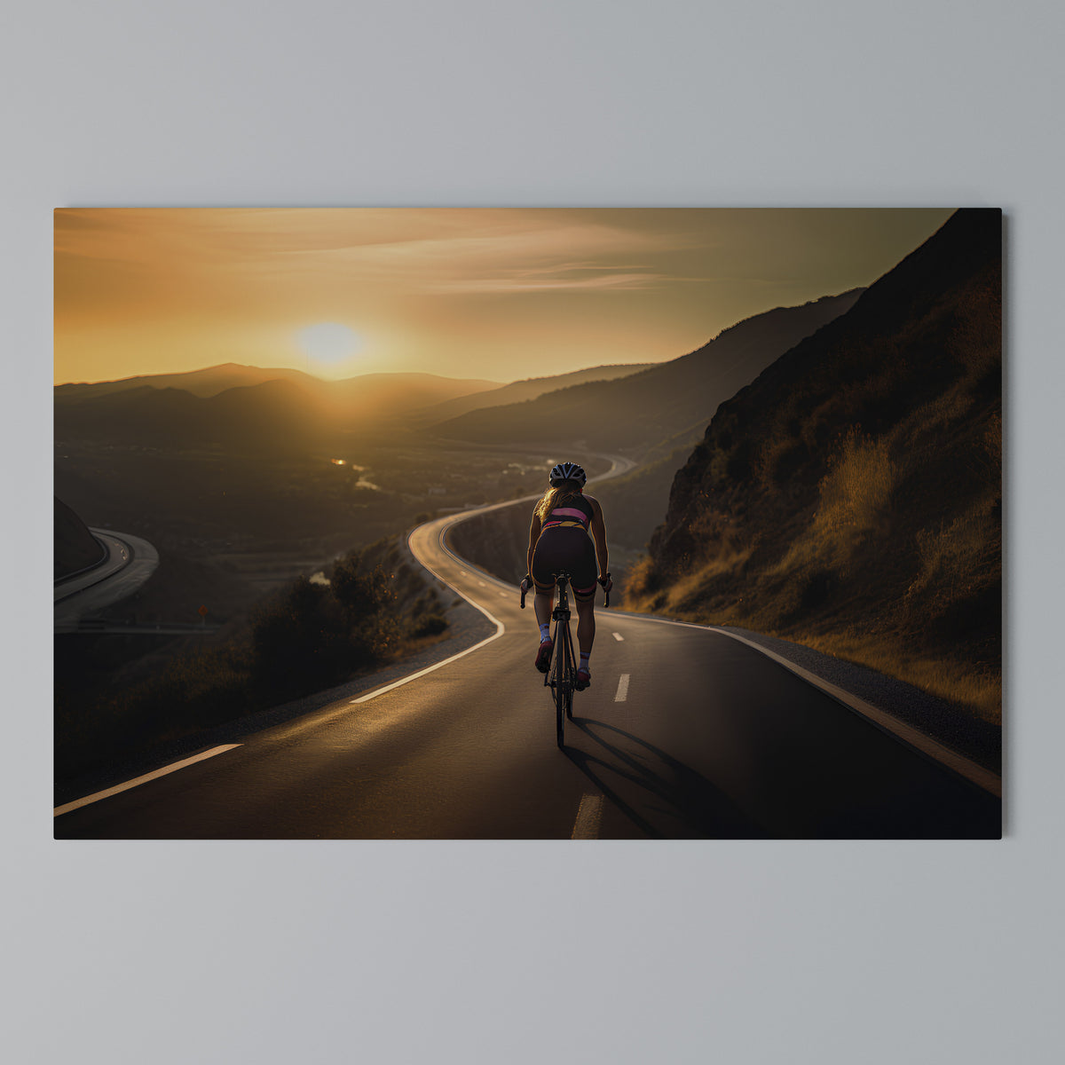 RIDE INTO GOLD Stampa su tela orizzontale