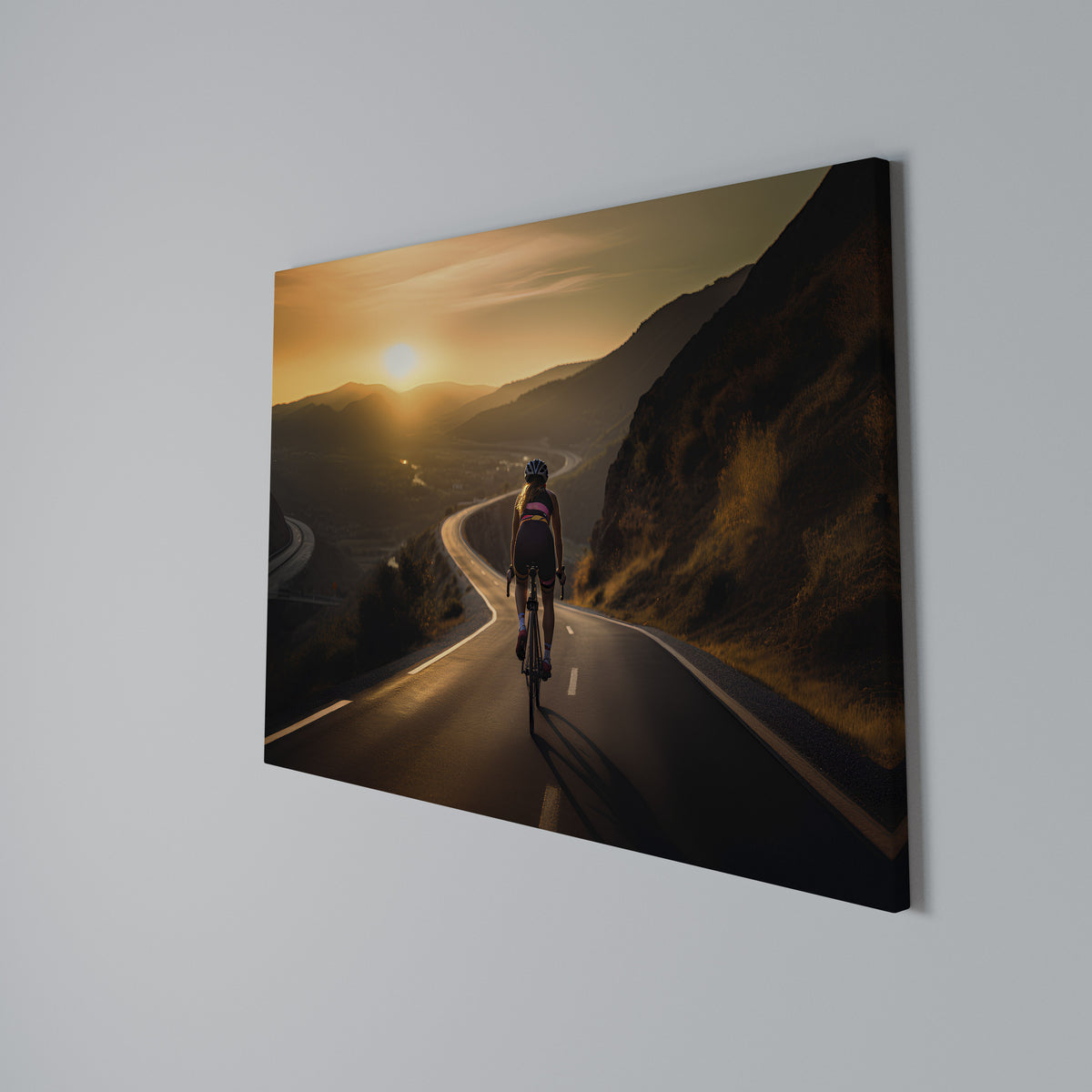 RIDE INTO GOLD Stampa su tela orizzontale