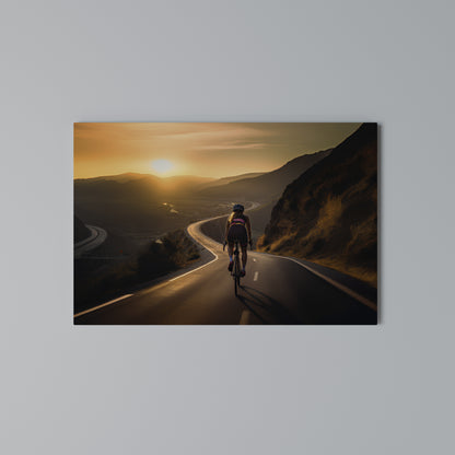 RIDE INTO GOLD Stampa su tela orizzontale