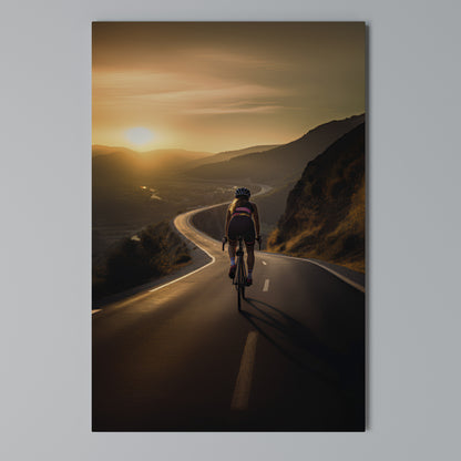 RIDE INTO GOLD Stampa su Tela Verticale