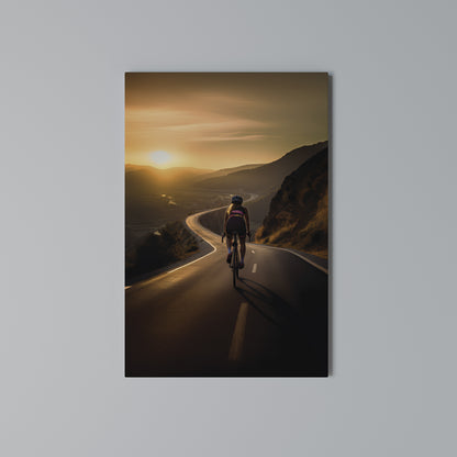 RIDE INTO GOLD Stampa su Tela Verticale