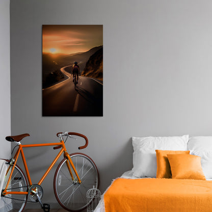 RIDE INTO GOLD Vertical Canvas Print