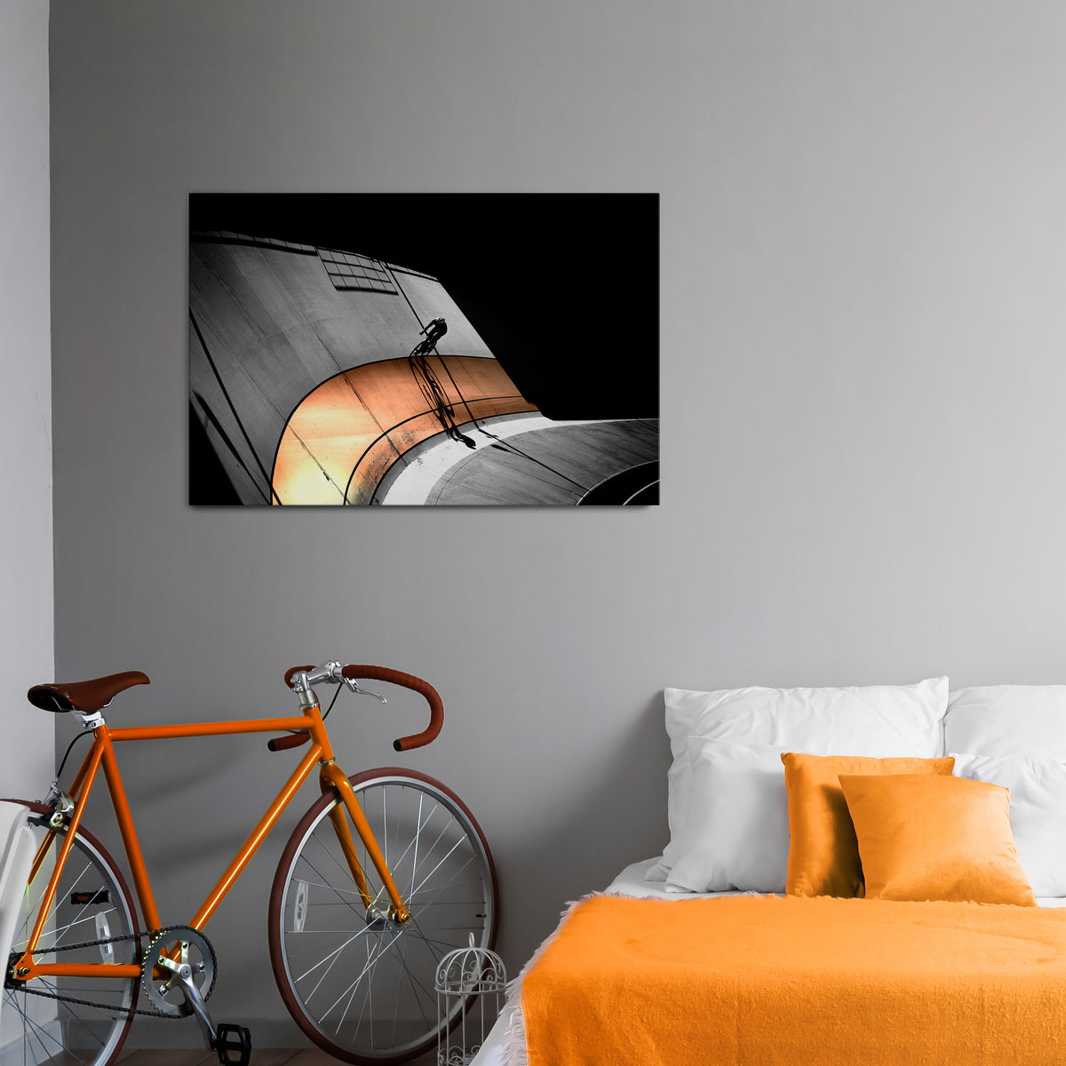 ORANGE ARC AMBIENCE Stampa su tela orizzontale