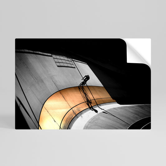 Poster orizzontale staccabile e attaccabile ORANGE ARC AMBIENCE