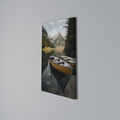 TRANQUIL LAKE JOURNEY Stampa su Tela Verticale