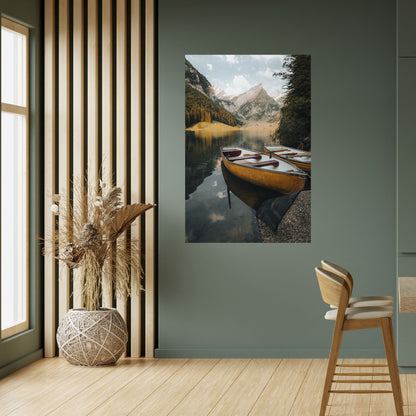VIAGGIO TRANQUILLO SUL LAGO Poster verticale staccabile e attaccabile