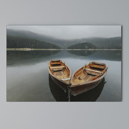 HARMONY OF BOATS Stampa su tela orizzontale