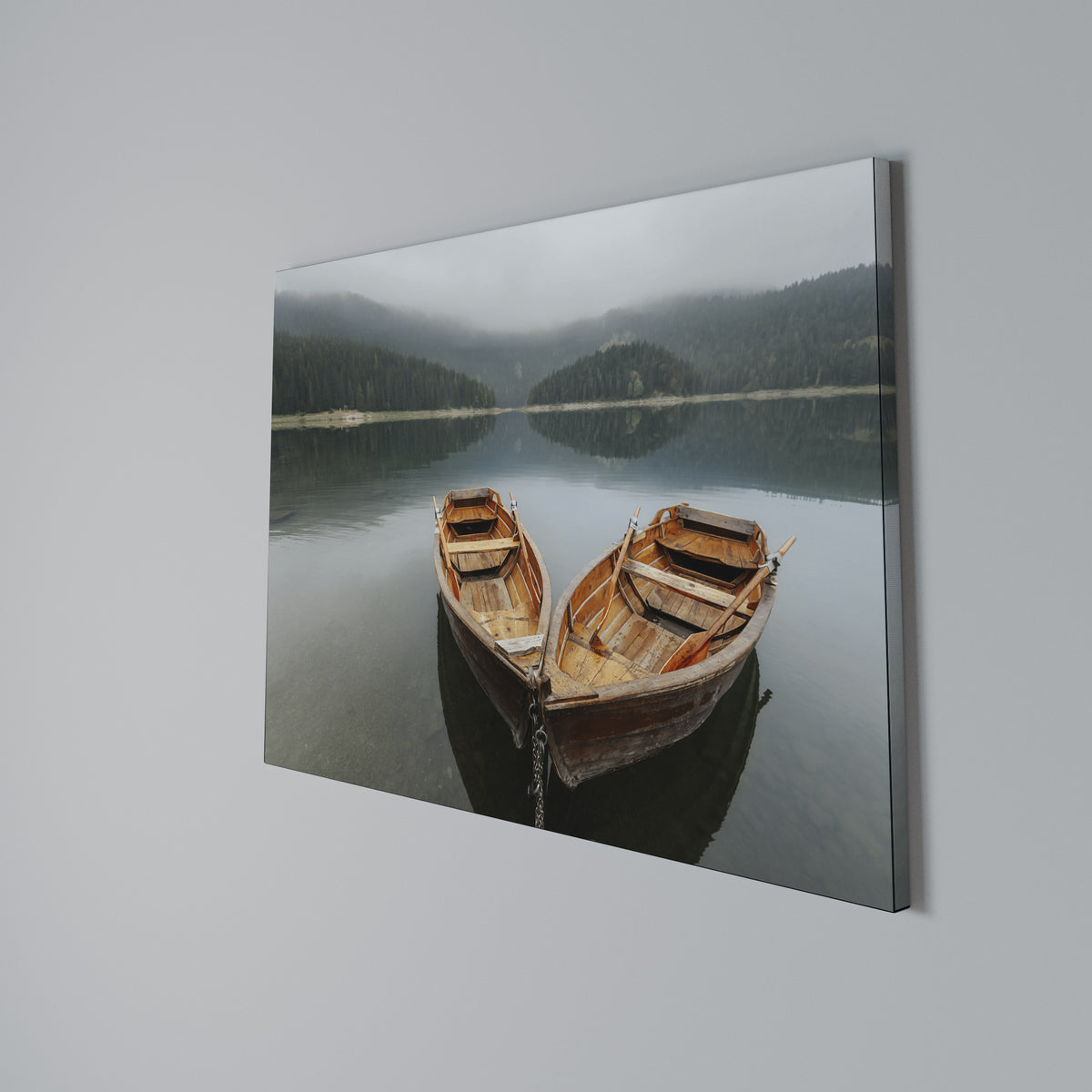 HARMONY OF BOATS Stampa su tela orizzontale
