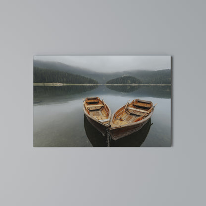 HARMONY OF BOATS Stampa su tela orizzontale