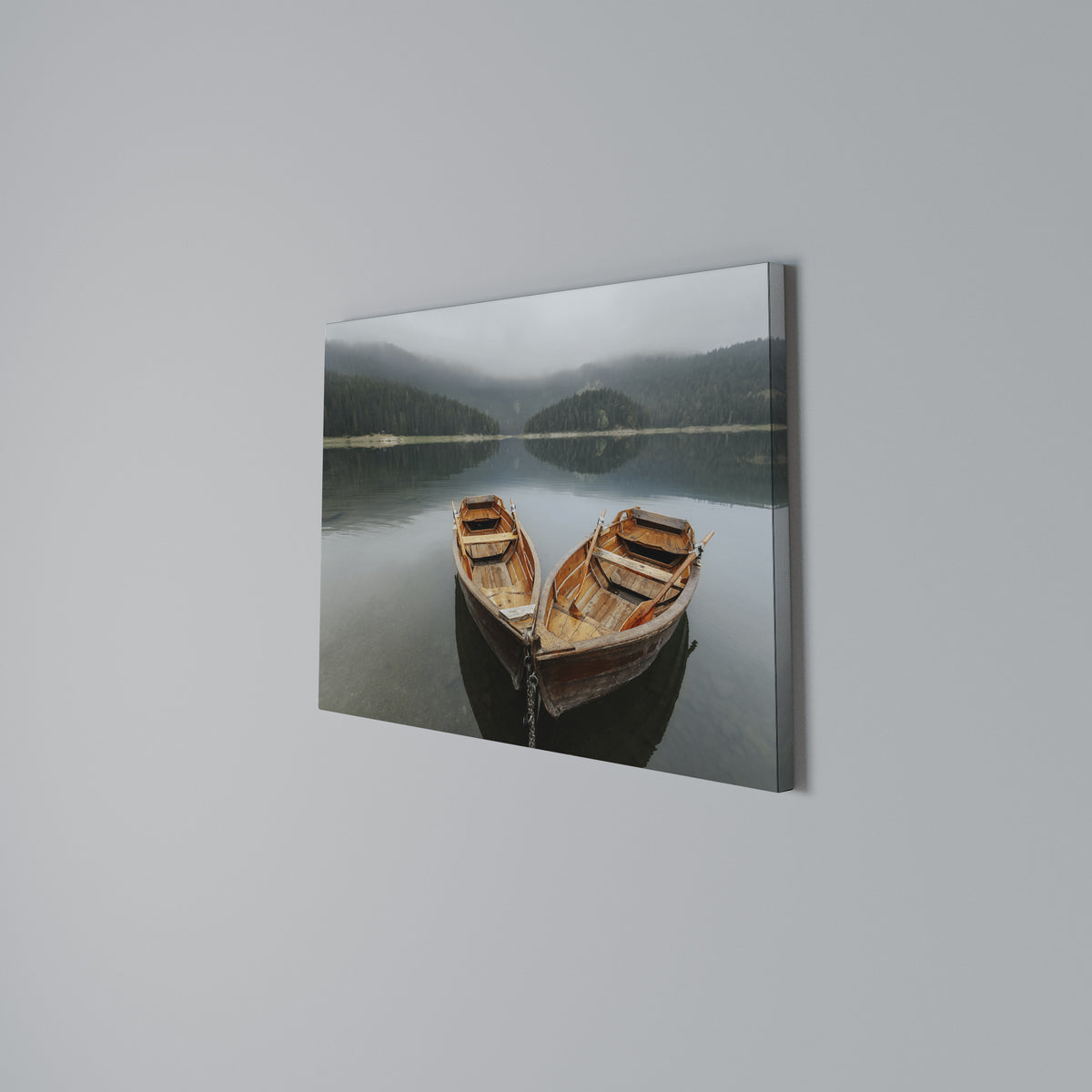 HARMONY OF BOATS Stampa su tela orizzontale