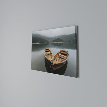 HARMONY OF BOATS Stampa su tela orizzontale