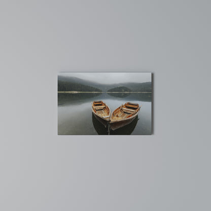 HARMONY OF BOATS Stampa su tela orizzontale