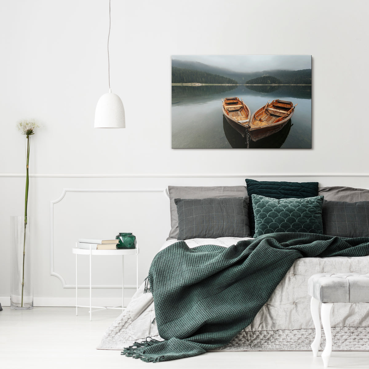 HARMONY OF BOATS Stampa su tela orizzontale