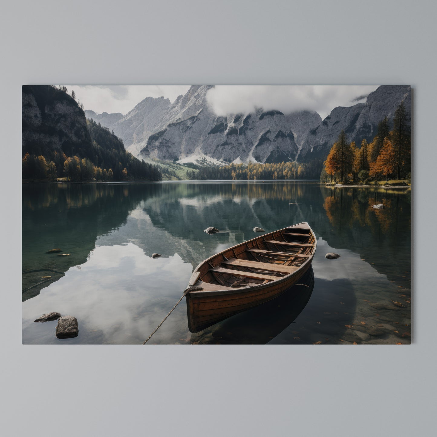 MOUNTAINSIDE REFLECTIONS Stampa su tela orizzontale