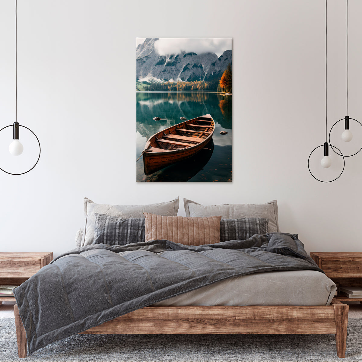 MOUNTAINSIDE REFLECTIONS Vertical Canvas Print