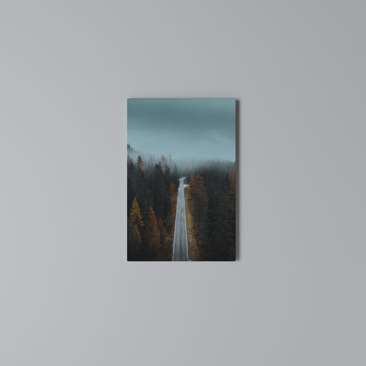 SERENE ROADWAY ESCAPE Stampa su Tela Verticale