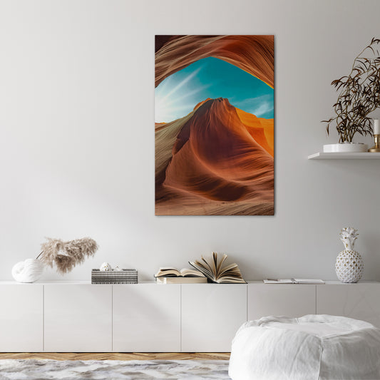 THE CANYON'S WHISPER Vertical Canvas Print