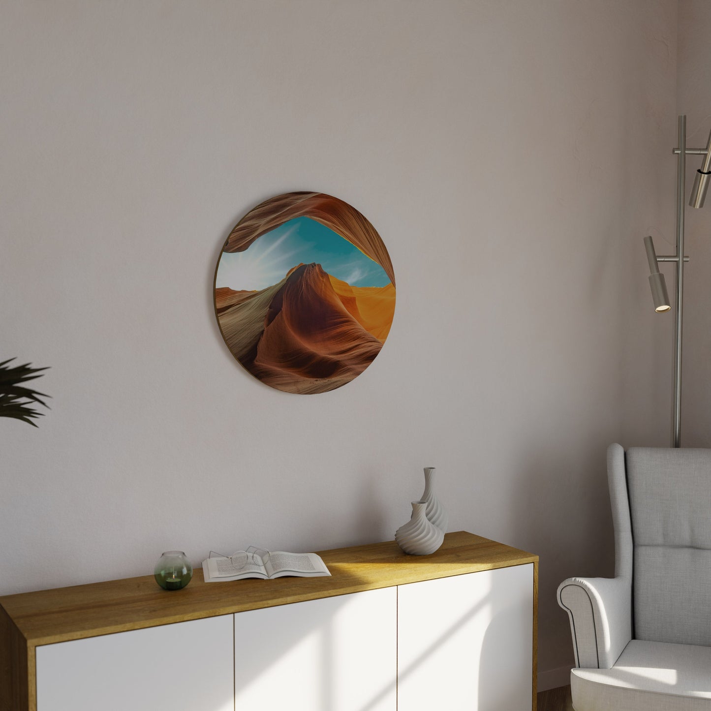 THE CANYON'S WHISPER Round Wall Art