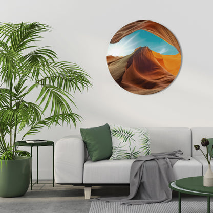 THE CANYON'S WHISPER Round Wall Art