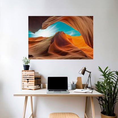 Poster orizzontale staccabile e attaccabile THE CANYON'S WHISPER
