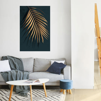 GOLDEN PALM WHISPERS Poster verticale staccabile e attaccabile