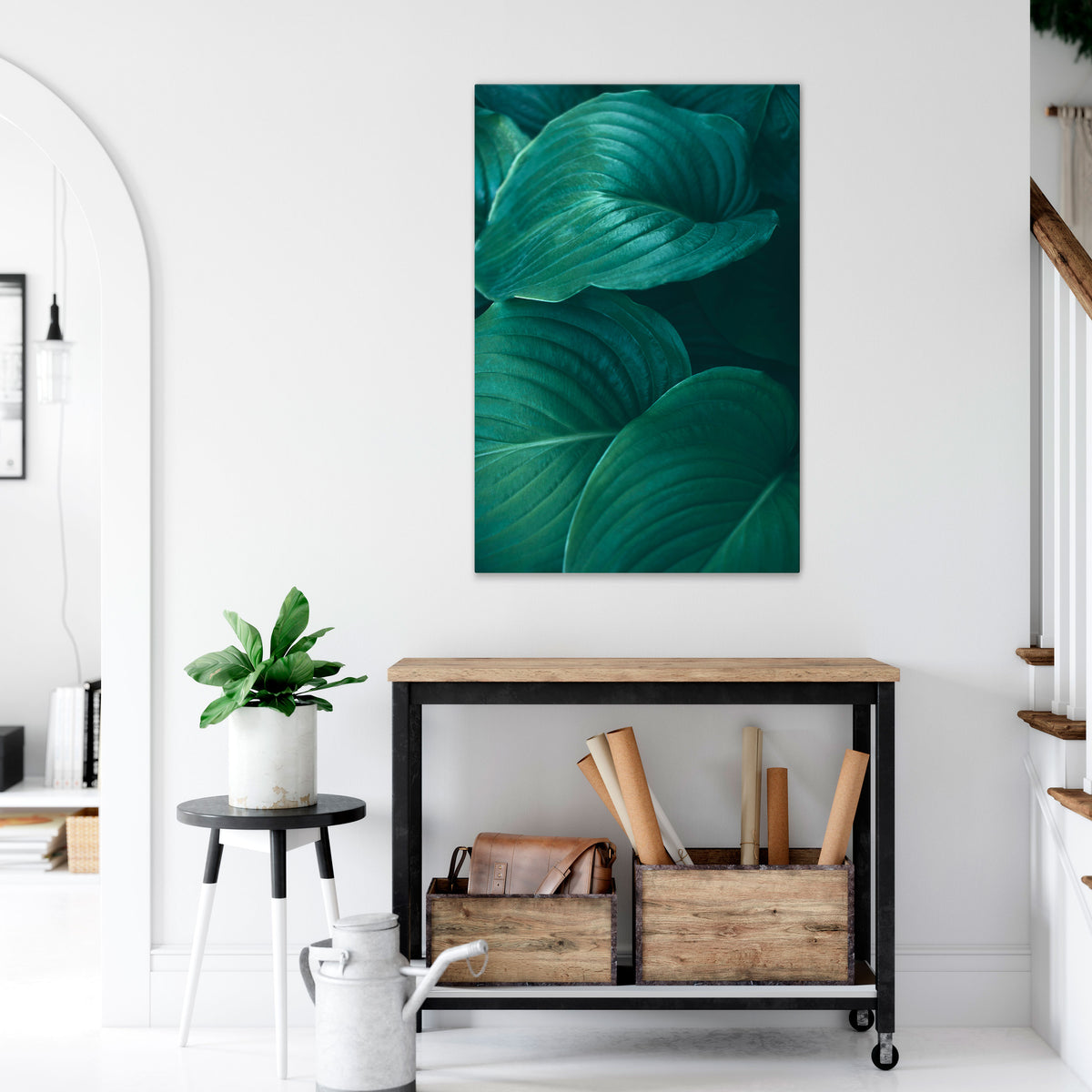 SUBTLE BOTANICAL HUES Vertical Canvas Print