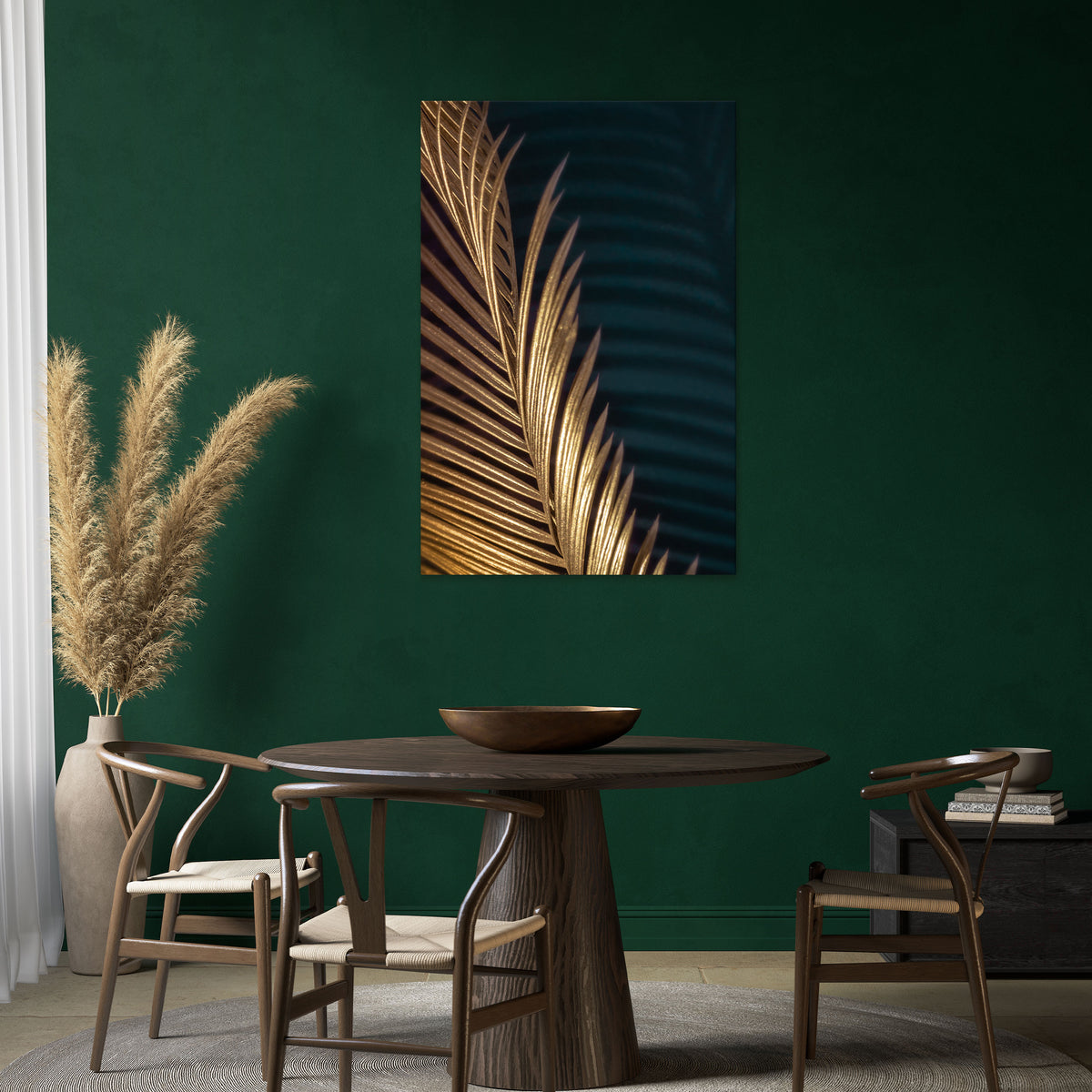 LUXE LEAF DANCE Vertical Canvas Print