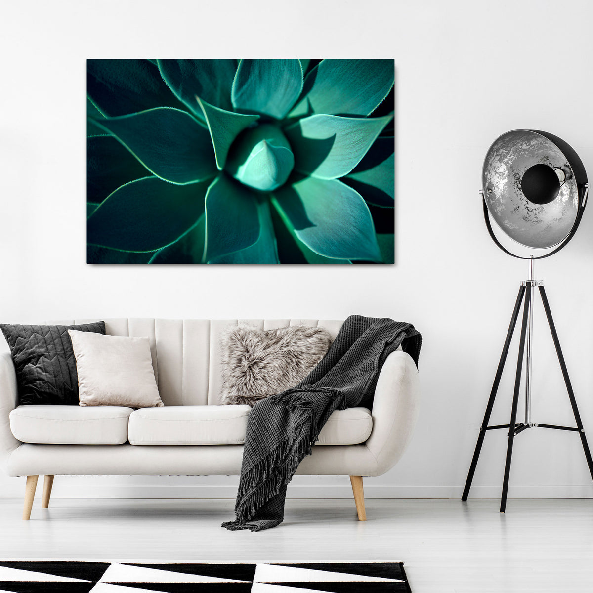 MYSTICAL GREEN WHORL Stampa su tela orizzontale