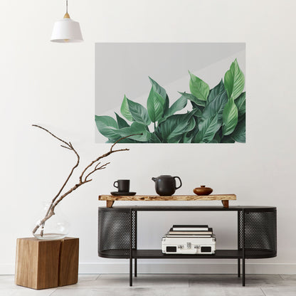 Poster orizzontale staccabile e attaccabile LUSH LEAFY WHIMSY