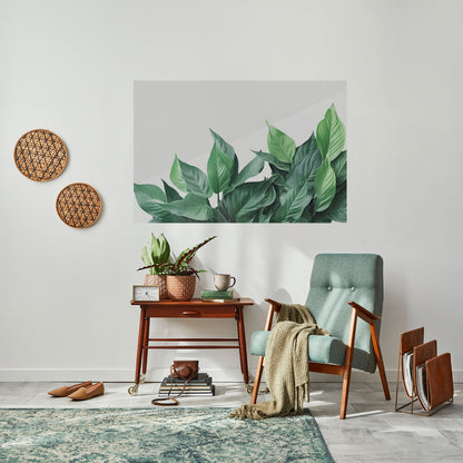 Poster orizzontale staccabile e attaccabile LUSH LEAFY WHIMSY
