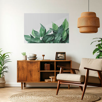 Poster orizzontale staccabile e attaccabile LUSH LEAFY WHIMSY