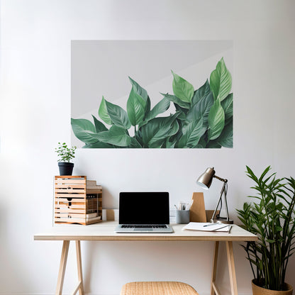 Poster orizzontale staccabile e attaccabile LUSH LEAFY WHIMSY