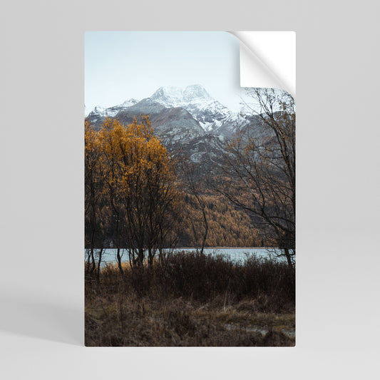 Poster verticale staccabile e attaccabile "ABBRACCIO SILENZIOSO D'AUTUNNO"