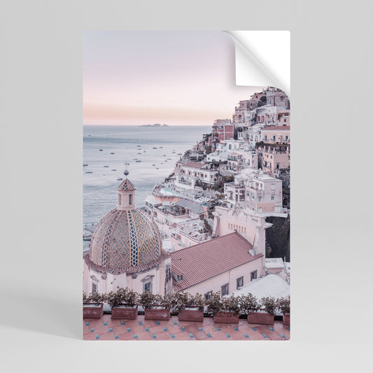 Poster verticale staccabile e attaccabile "PAESAGGIO DA SOGNO MEDITERRANEO"