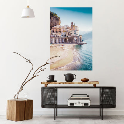 Poster verticale staccabile e attaccabile FANTASIA ARCHITETTONICA SUL MARE