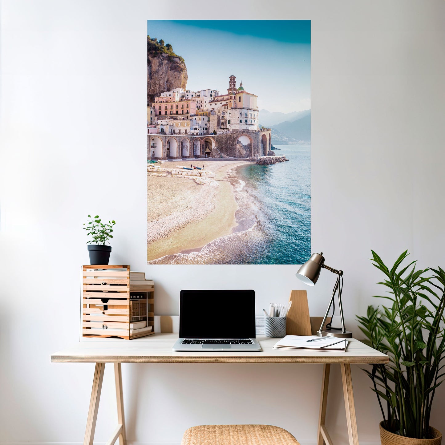 Poster verticale staccabile e attaccabile FANTASIA ARCHITETTONICA SUL MARE