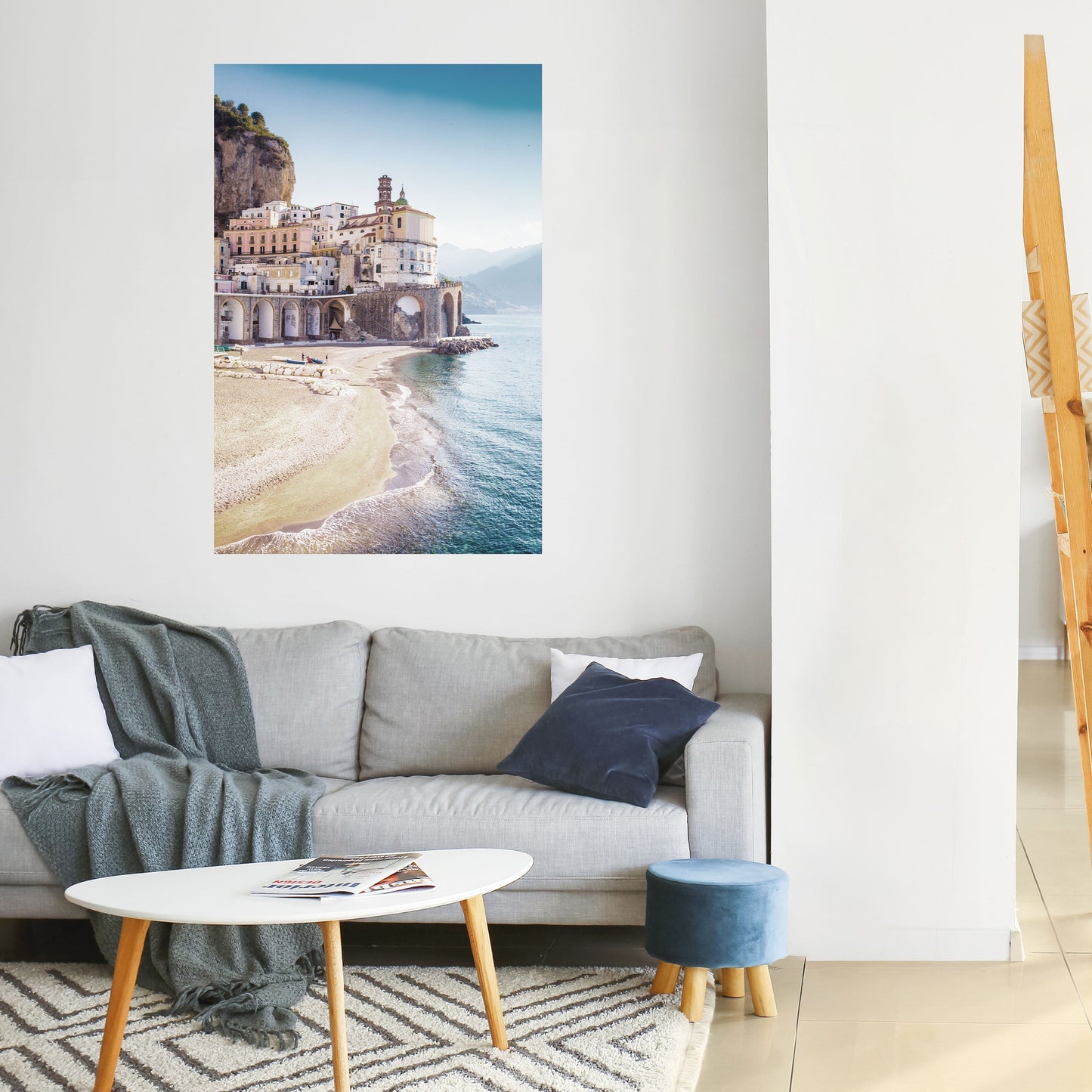 Poster verticale staccabile e attaccabile FANTASIA ARCHITETTONICA SUL MARE