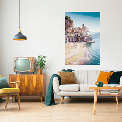 Poster verticale staccabile e attaccabile FANTASIA ARCHITETTONICA SUL MARE