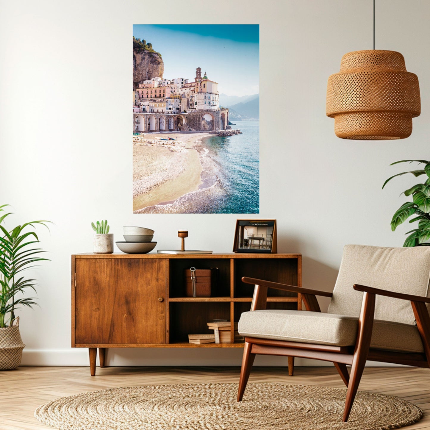 Poster verticale staccabile e attaccabile FANTASIA ARCHITETTONICA SUL MARE