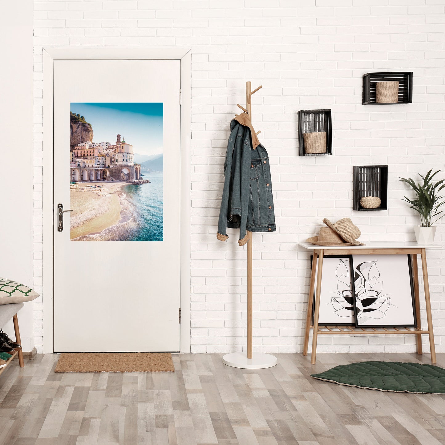 Poster verticale staccabile e attaccabile FANTASIA ARCHITETTONICA SUL MARE