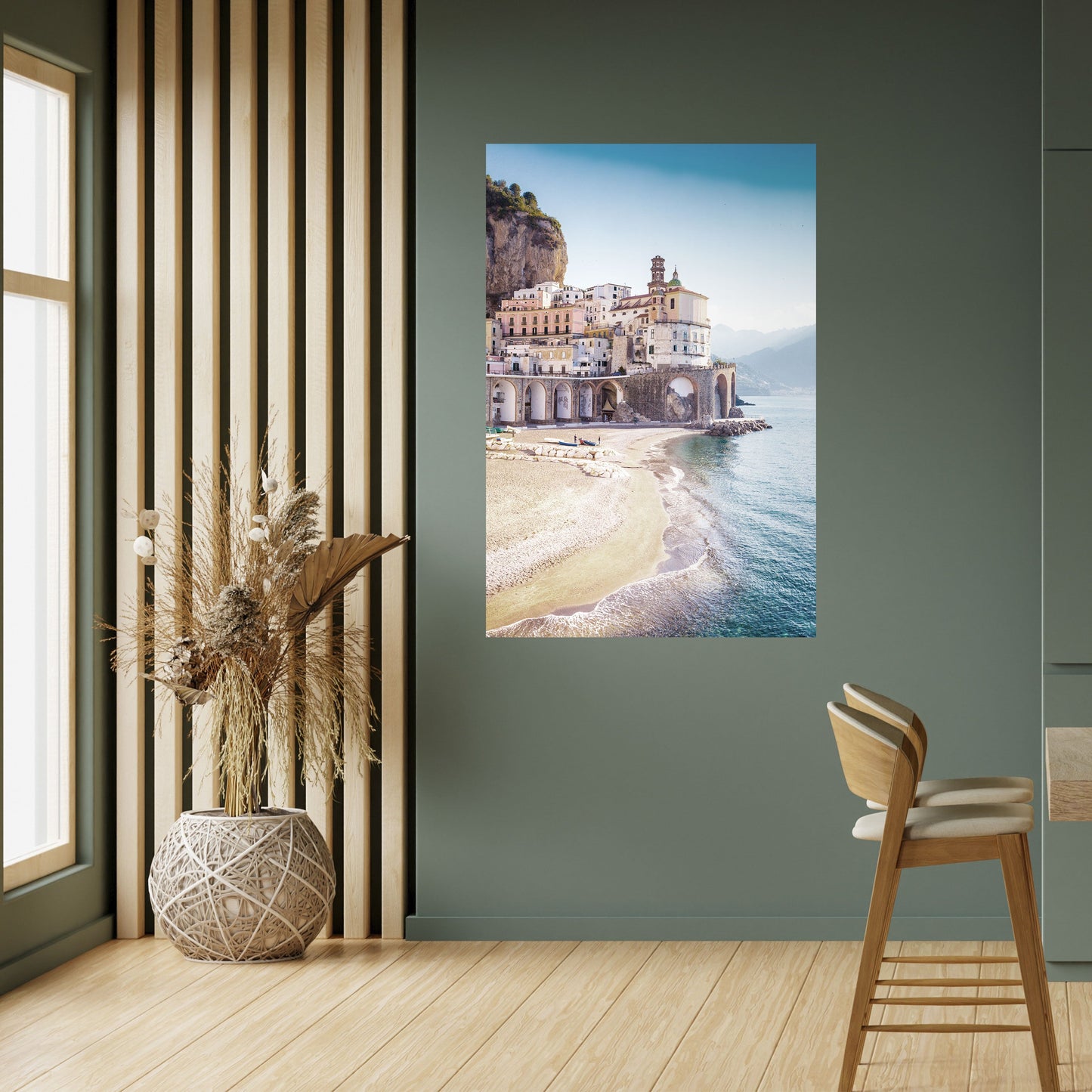 Poster verticale staccabile e attaccabile FANTASIA ARCHITETTONICA SUL MARE