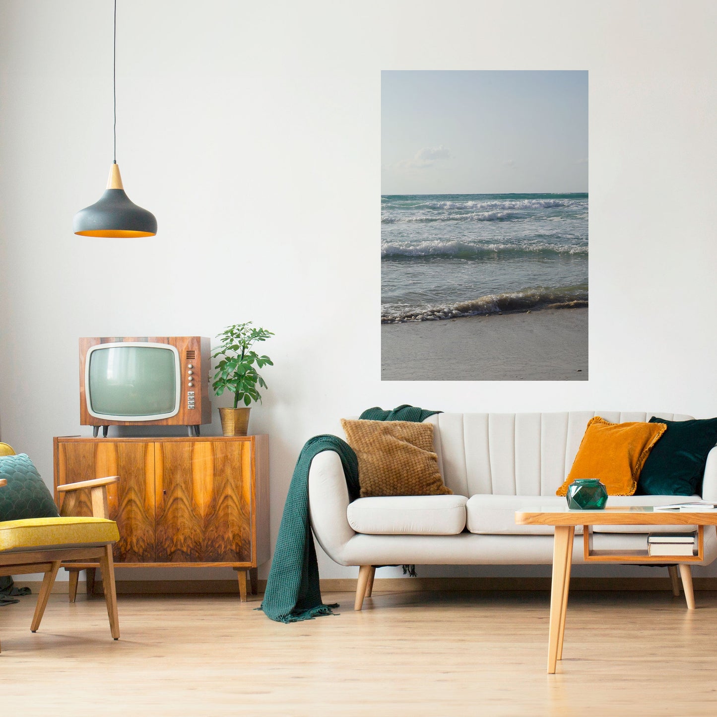 ONDE DI TRANQUILLITÀ Poster verticale staccabile e attaccabile